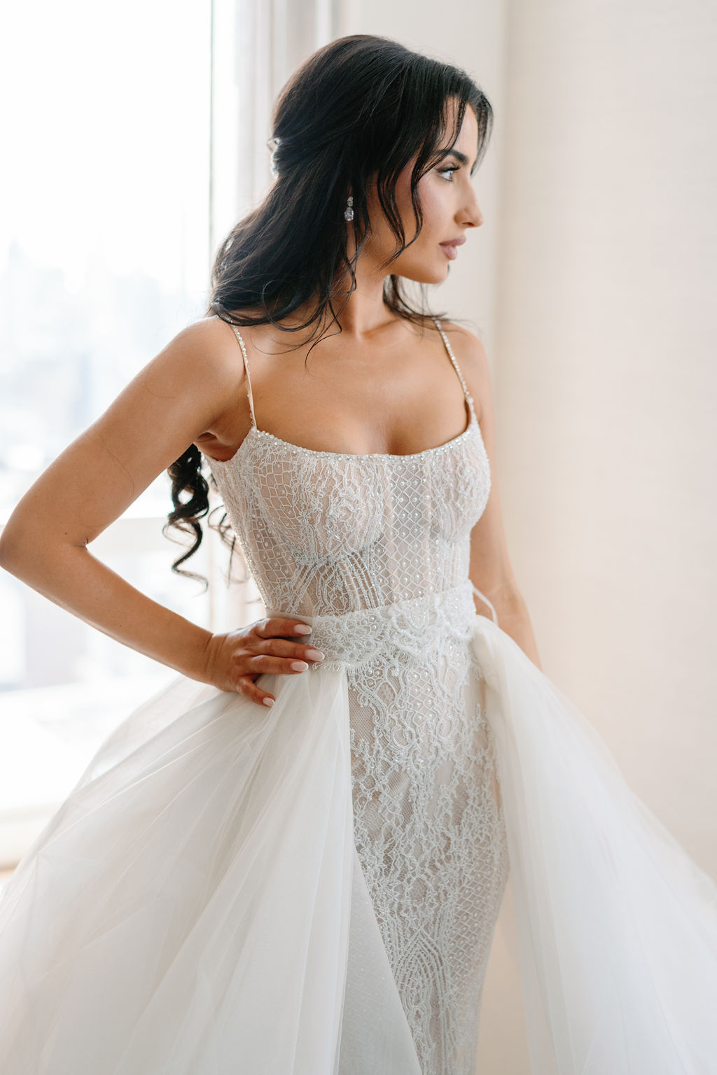 Stylish professional woman who hired a wedding planner.