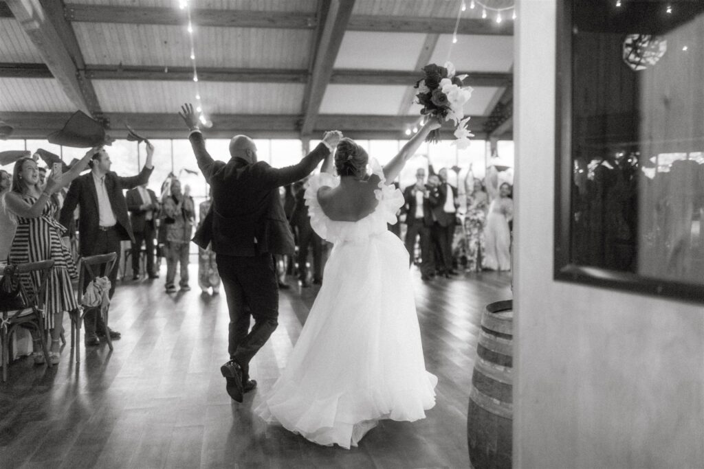 Wedding planner and venue coordinator working together at Hudson County wedding