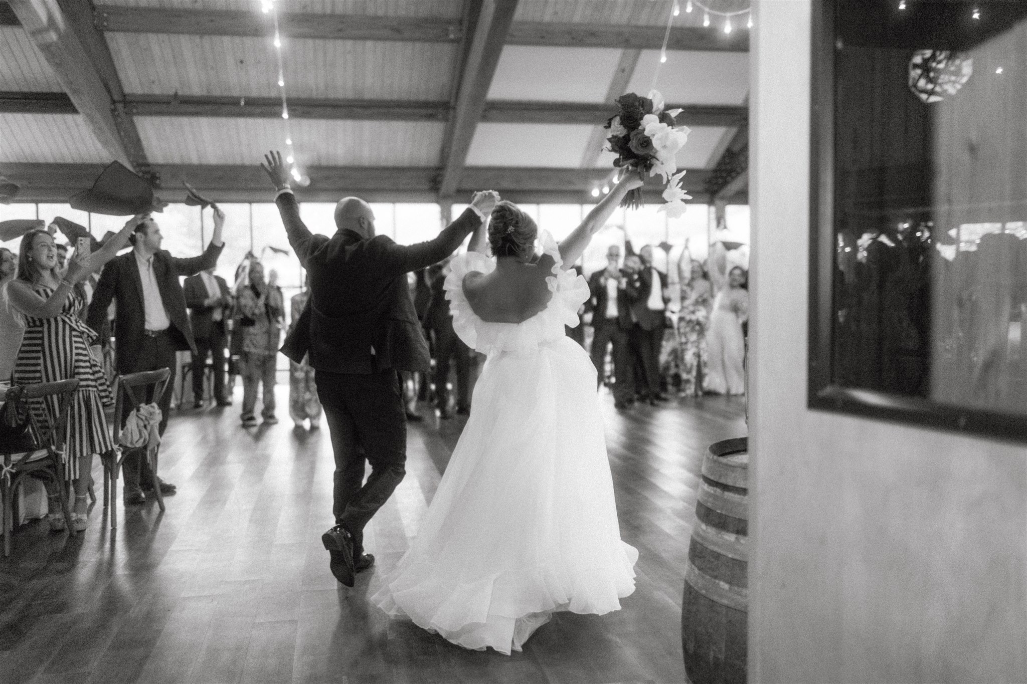 Wedding planner and venue coordinator working together at Hudson County wedding