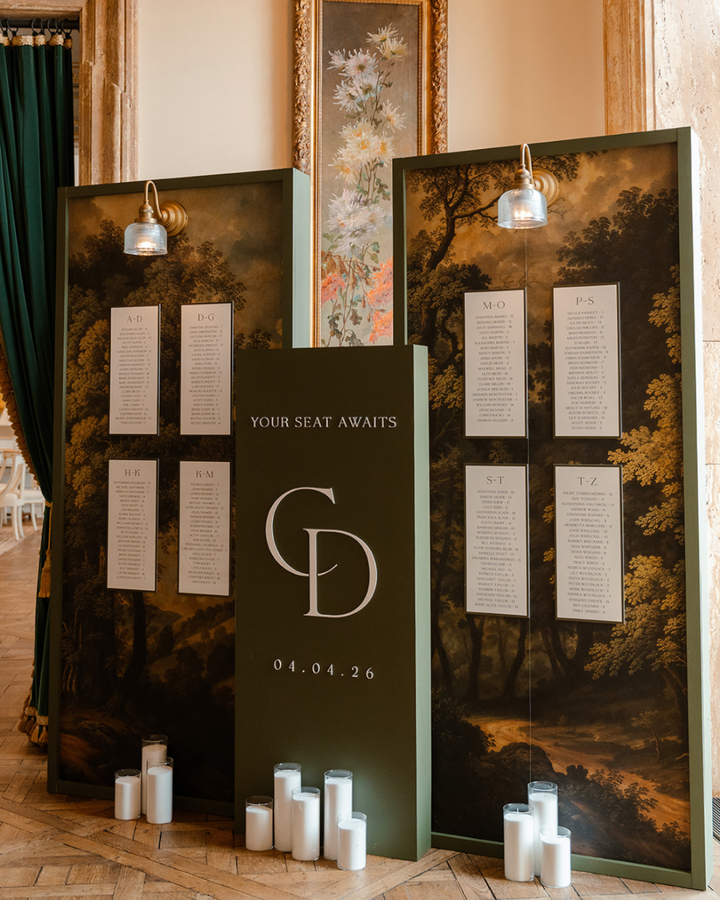 NJ Luxury Wedding Sign Set Up